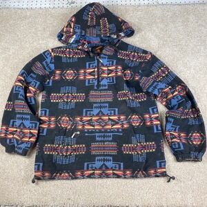 Native Fleece Aztec Print Hoodie Pullover Men's Size L Geometric